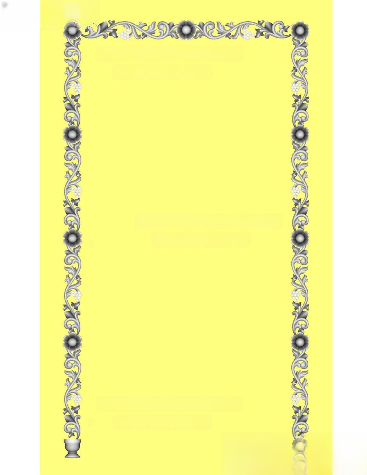 MD - MIX-14 Classic Floral Pillar and Archway Border Relief Design